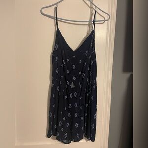 Navy Blue Patterned Romper Women’s Size XL